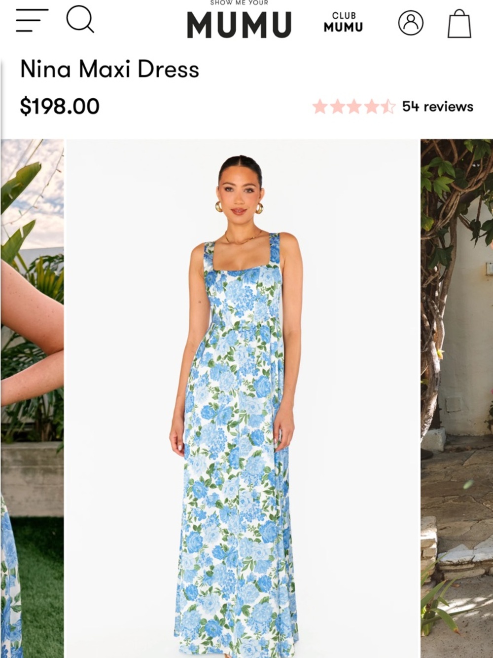 Nina Maxi Dress- Cottage Floral Blue